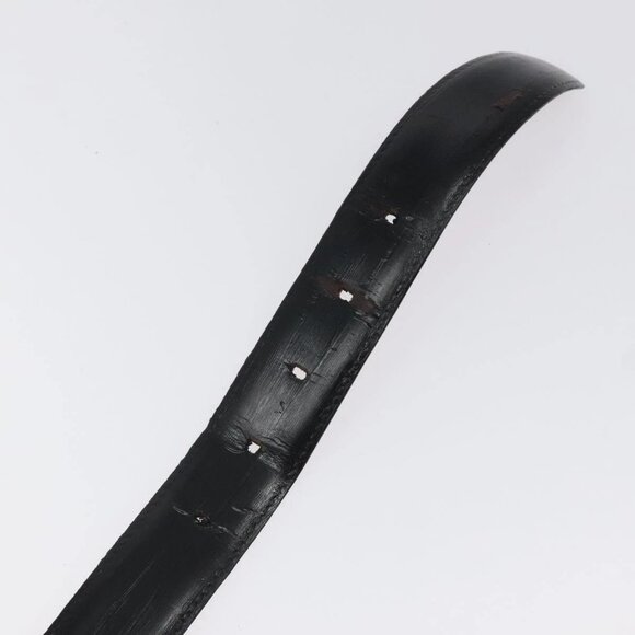 LOUIS VUITTON Belt Leather 2Set Black Brown LV Auth bs25969 - Picture 10 of 11